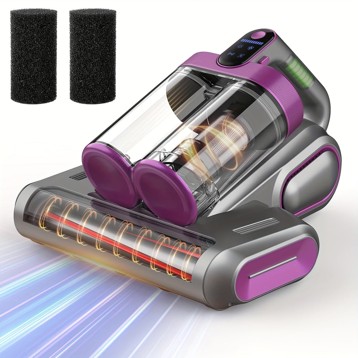 Handheld Vacuum Cleaner SRGORH Cordless Mattress Model with 16KPa Label, Dual Dust Cups, 30-Minute Runtime and Two Colors