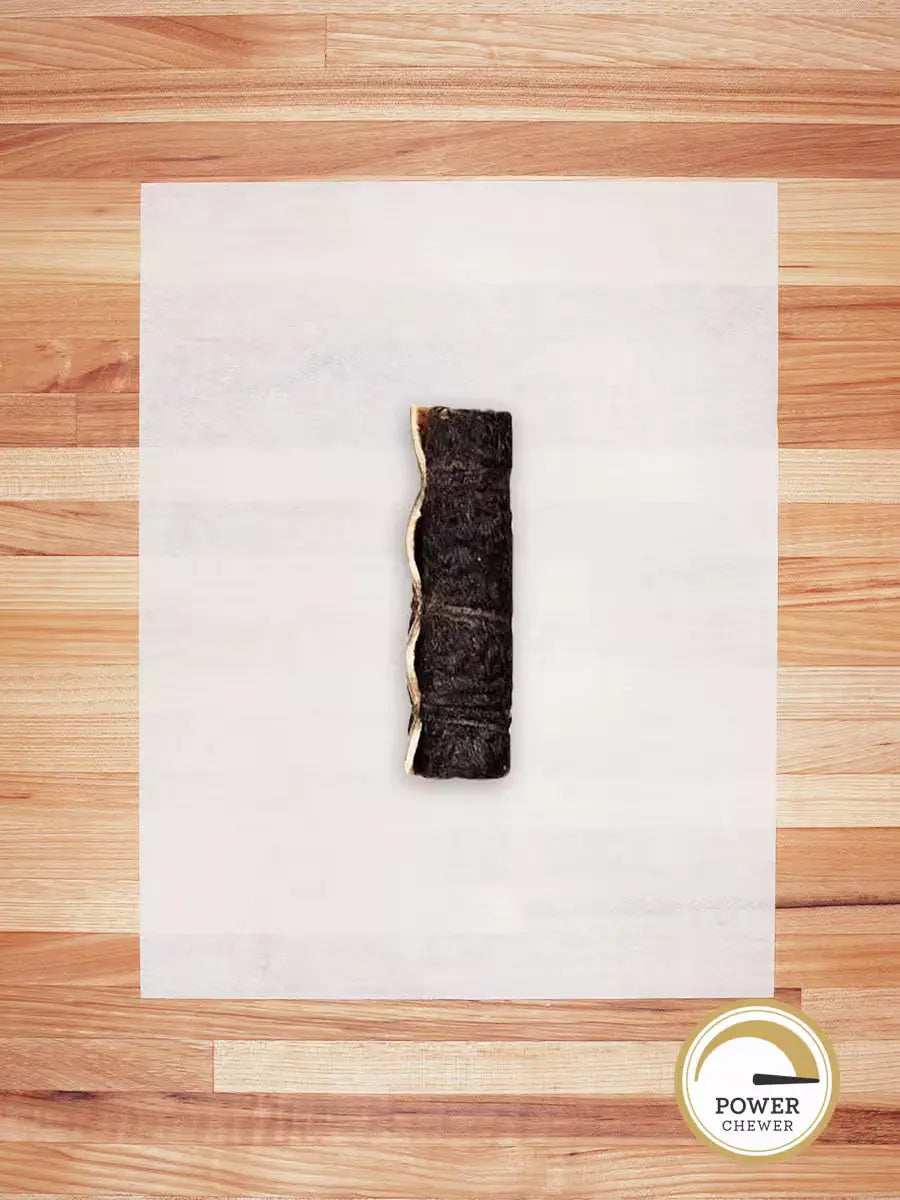 Natural Beef Hide Roll Chews, Large (8") - with hair
