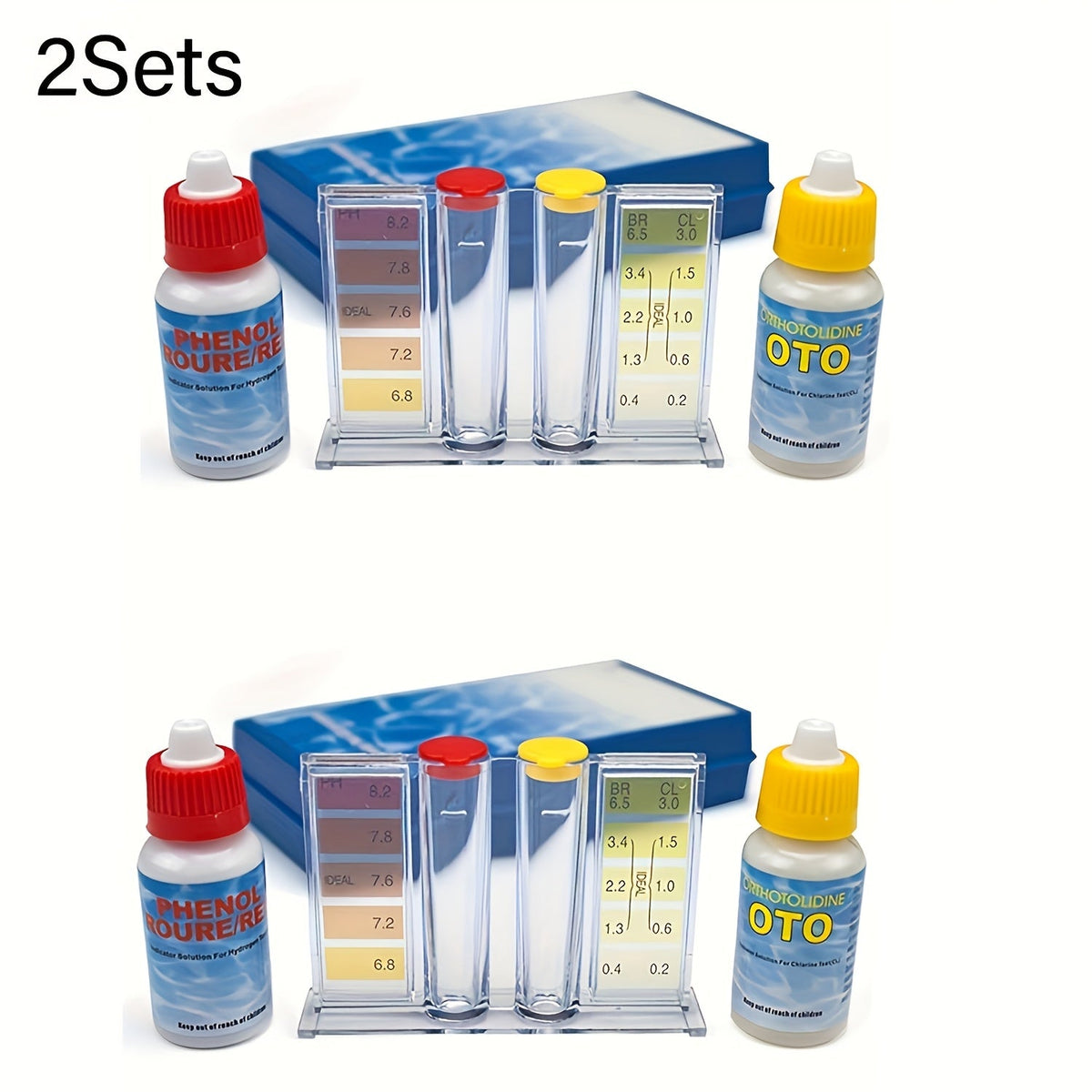 Pool Test Kit pH Reagent, Swimming Pool Spa Hot Tub Water Testing for Garden, Patio and Yard Use