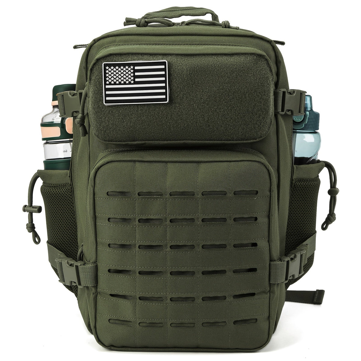 25L Tactical Laptop Backpack with Dual Side Bottle Pockets and Nine Color or Pattern Options
