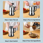 Electric Coffee Grinder 300W 25000RPM, 8-Blade Stainless Steel Spice & Grain Mill for Coffee Beans