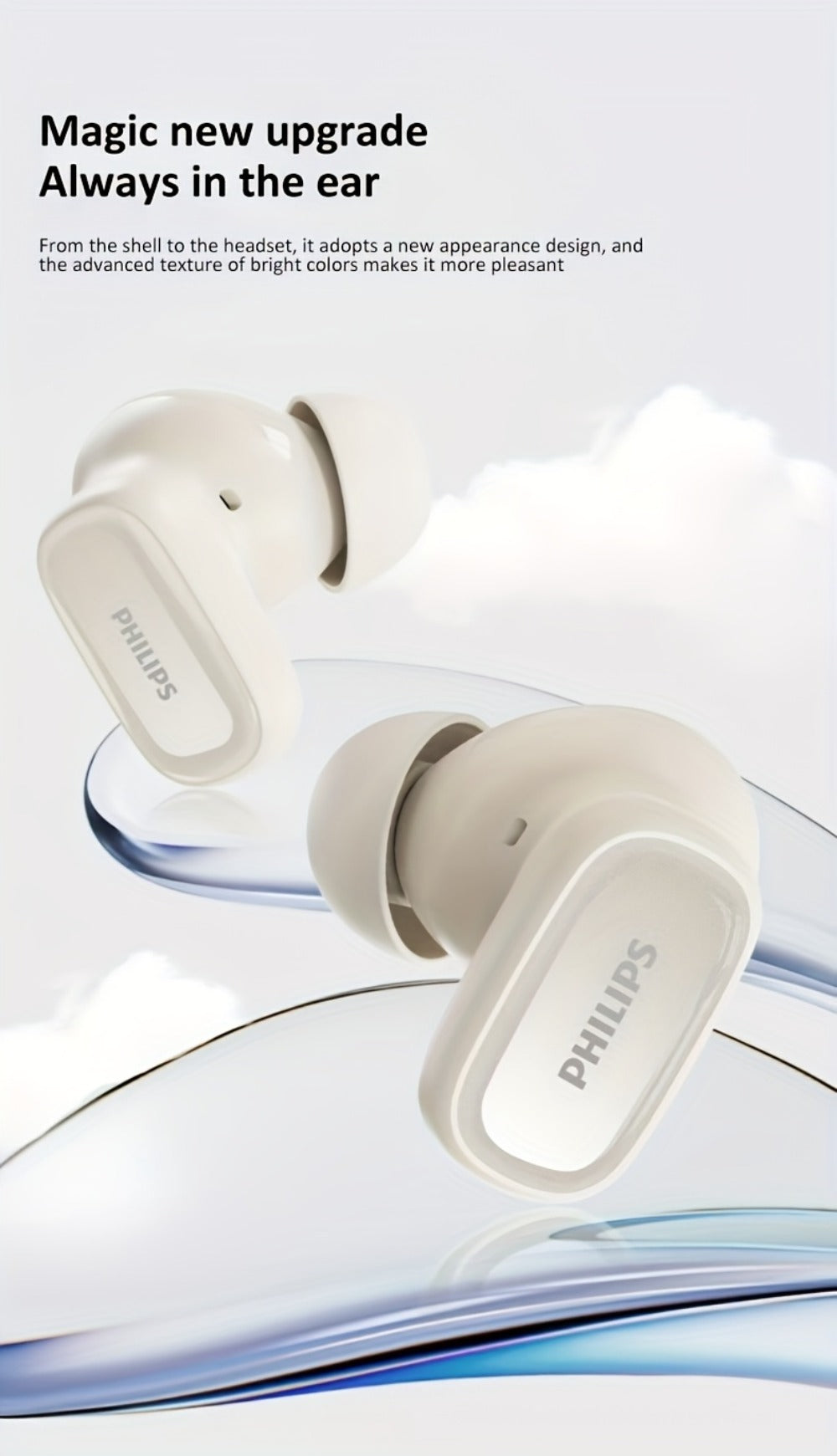 True Wireless Earbuds Philips TAT2569 In-Ear Set with Active Noise Reduction, Touch Controls and Three Color Options