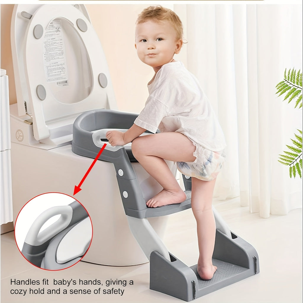 Potty Training Seat with Step Ladder 2-in-1 Toddler Toilet Seat & Stool - Foldable Kids Potty Chair with Splash Guard