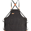 Chef Apron Crossback Canvas Work Apron with Extra Large Pockets for Men Women – Professional Kitchen Cooking BBQ Gardening Workshop Bib