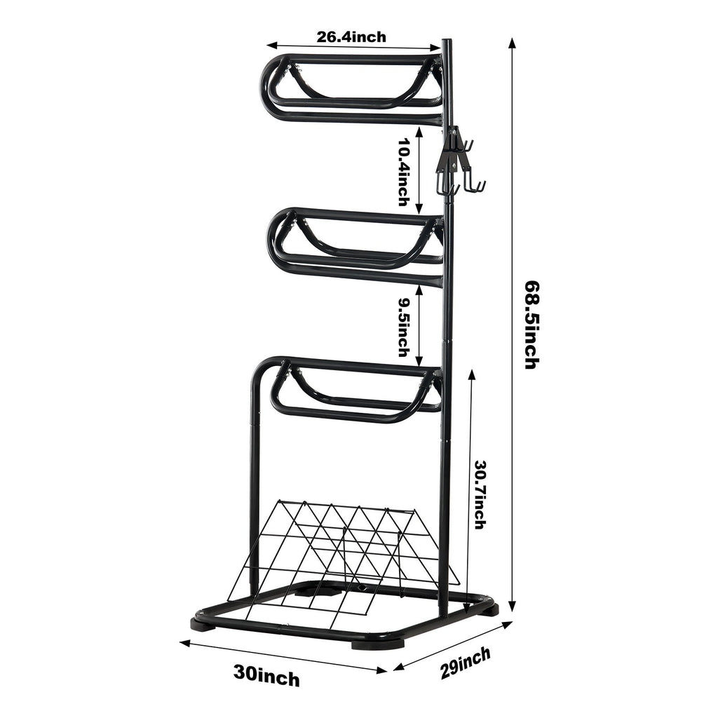 Saddle Rack Freestanding 3-Tier – VEVOR Rotating Heavy-Duty Carbon Steel Saddle Stand for English & Western Saddles | Multi-Layer Tack