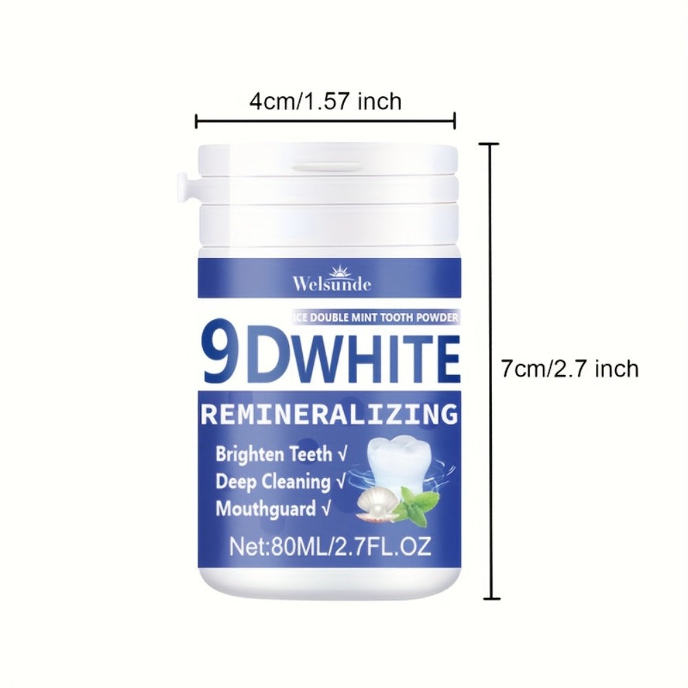 Hydroxyapatite Tooth Powder 3-Pack Remineralizing Whitening Deep Cleaning Mint Fresh Breath Enamel Oral Care