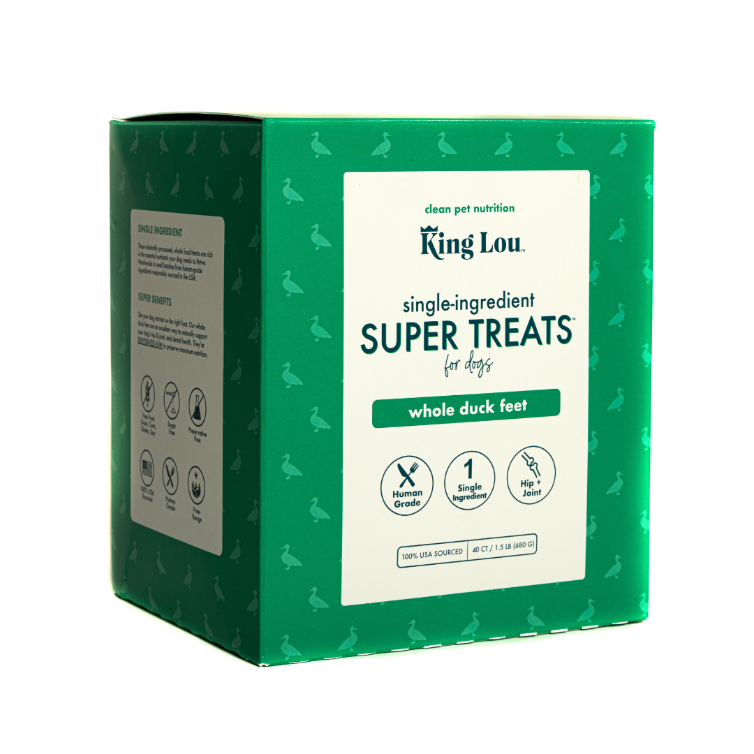 Whole Duck Feet Dog Treats, 40 count box