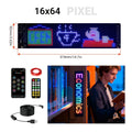 Flexible LED Matrix Screen Display DIY Text Picture & GIF, App & Remote Control, 5V USB Powered, 16x32 to 16x144