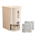 Food Storage Containers PET Rice Bin with Flip-Top Latch, Measuring Cup and 11- or 22-Pound Capacity