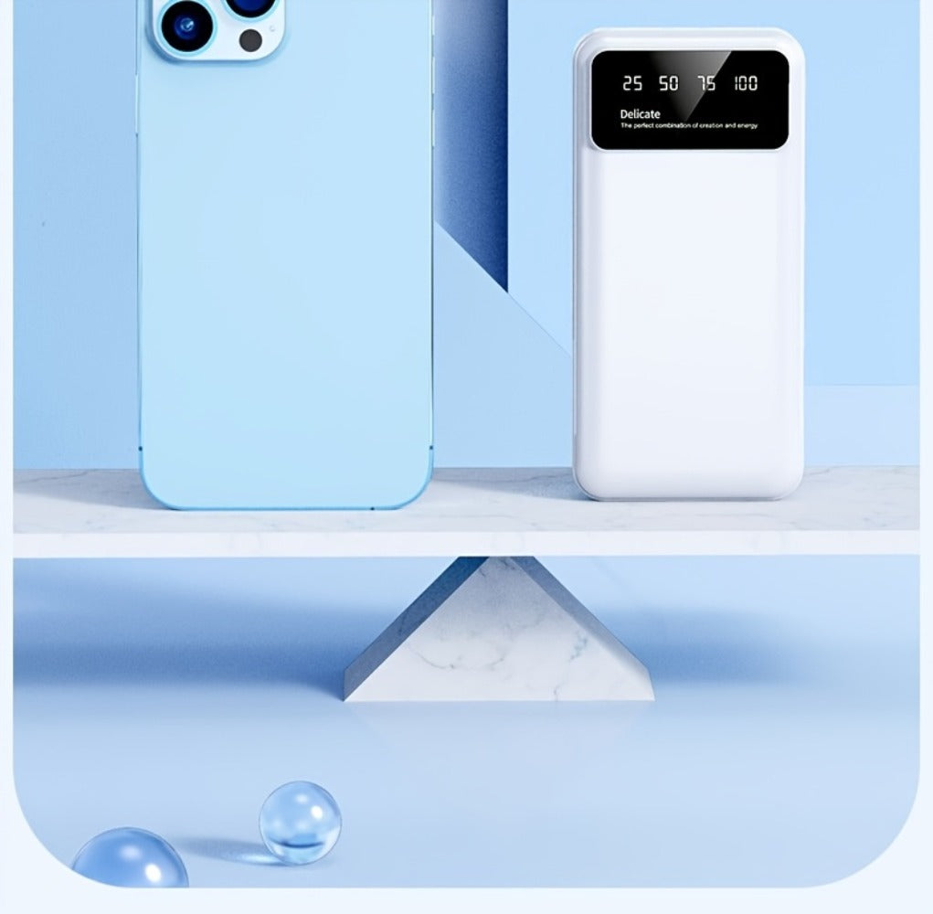 65000mAh Portable Power Bank with LED Display USB Charger for iPhone 17 16 15 14 13 12 11 XS Android Phones Tablets