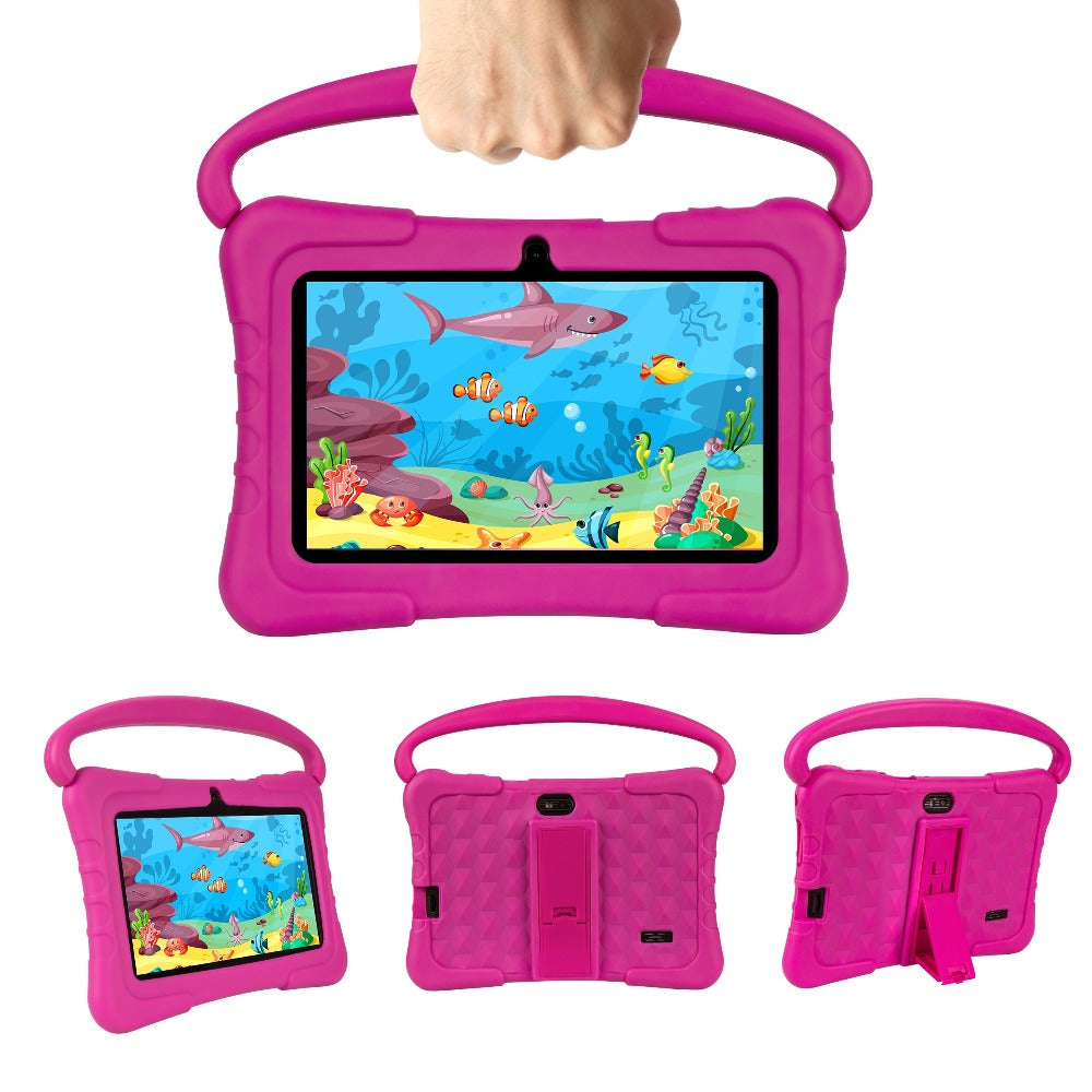 Kids Tablet 7 Inch with Android 14, 2GB RAM, 32GB Built-In Storage, Dual Cameras and Protective Case