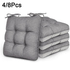 Memory Foam Chair Cushions 4/8 Pack, Non-Slip Seat Pads for Dining Chairs, Kitchen, Office & Patio – Indoor Outdoor Chair Pads M/L Size