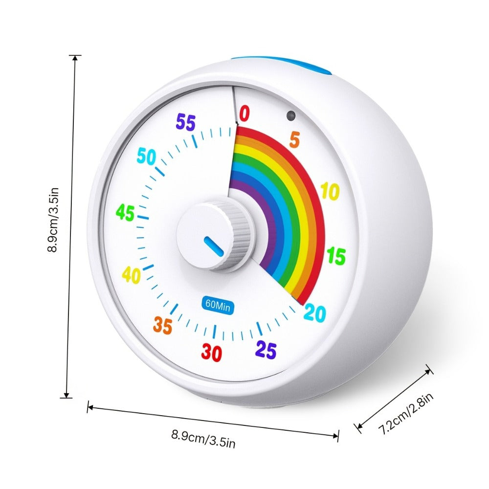 Visual Countdown Timer 60 Minute – Silent Operation Time Management Clock for Classroom, Office, Kitchen & Desktop