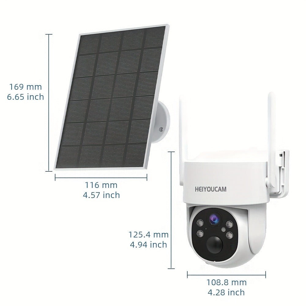 AI Auto Tracking Solar Security Camera Outdoor 360° Dome – AI Human Detection, Full Color Night Vision, Smart Siren & Spotlight
