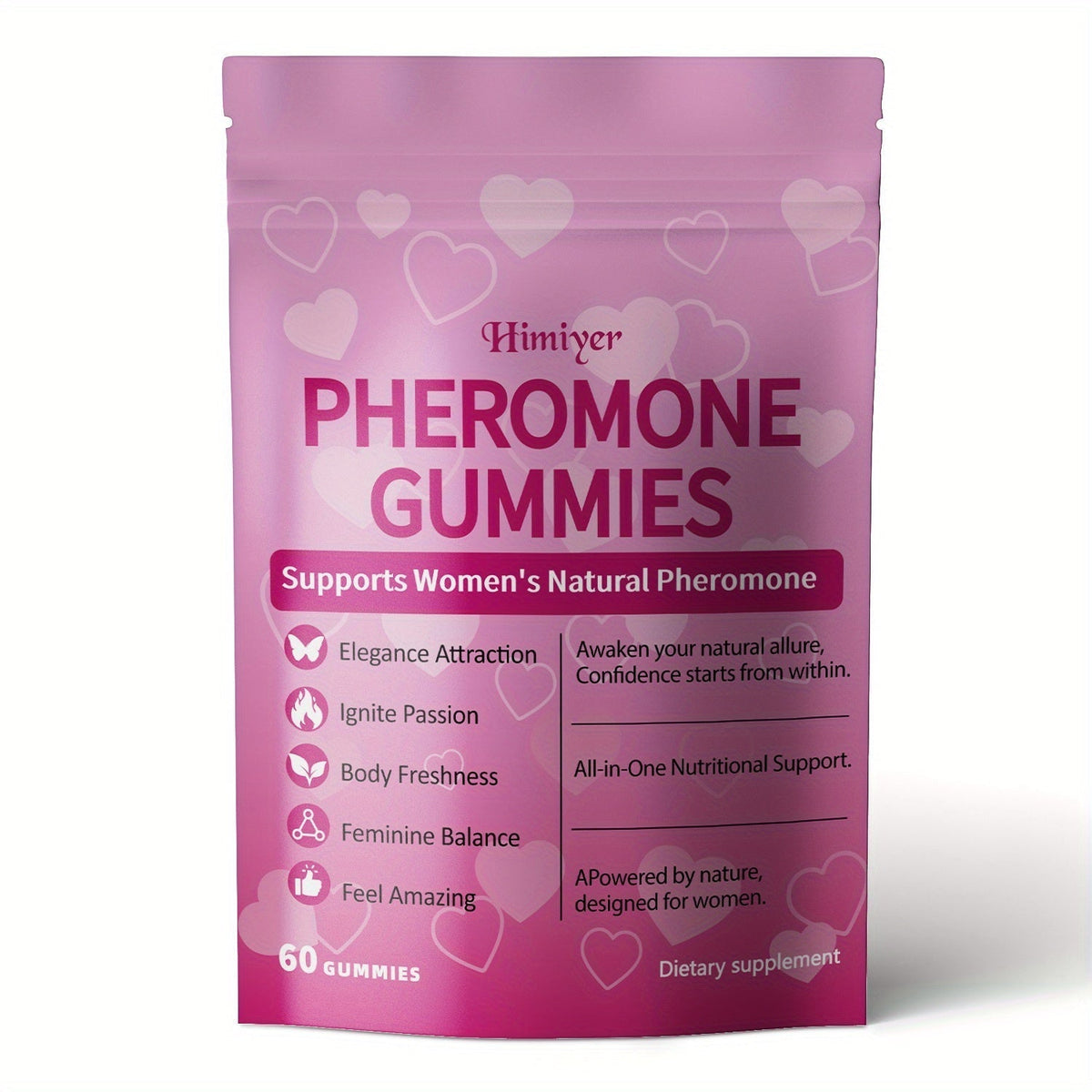 Women's Pheromone Gummies with L-Arginine, Maca & Beetroot, Natural Attraction, Confidence & Feminine Balance Supplement