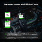 Circuit Tester Probe Kit Topdiag P100 AC DC Voltage Tester 12V 24V Car Diagnostic Tool for Entryways, Bedrooms and Living Spaces