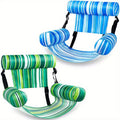 Pool Float Lounge Chair Two-Pack with Adjustable Head Support, Fabric-Covered Sling and Carry Case