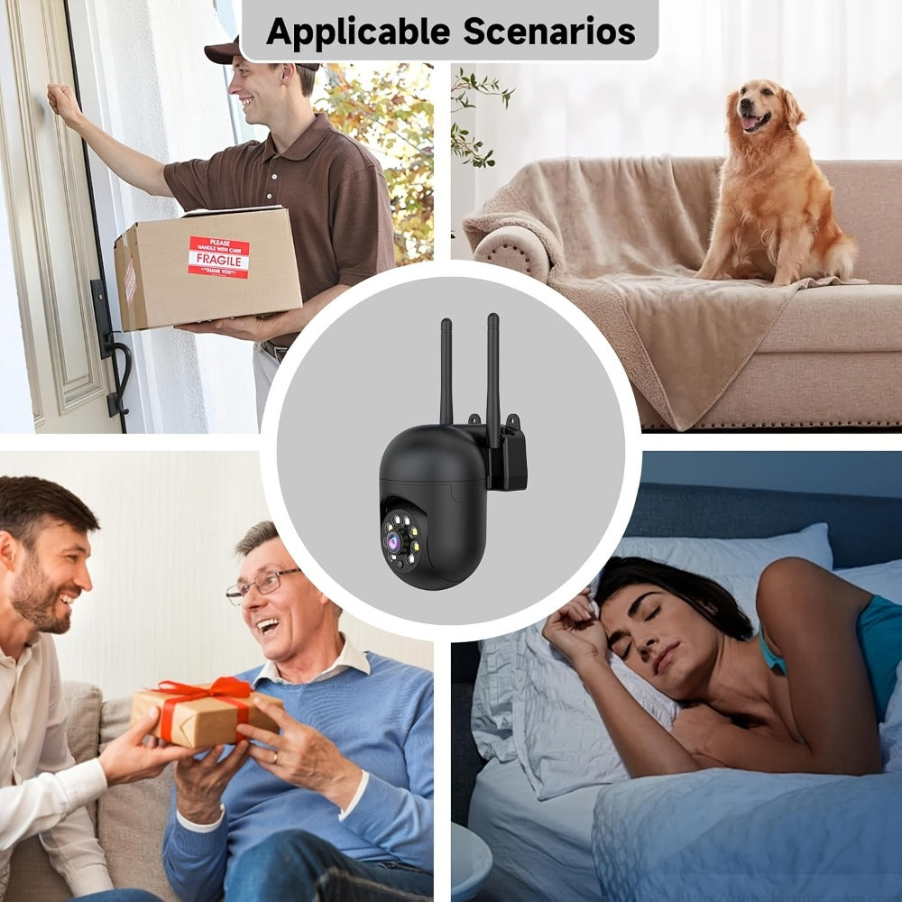 Indoor Security Camera 4-Pack with 3MP Video, Dual-Band WiFi, Color Night Vision and Cloud Storage Options