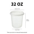 Food Storage Containers 48-Set 32 oz PP Cup and Lid Pack for Portion and Refrigerator Organization