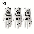 Men's Golf Glove Left Hand 3 Pack with Ball Marker – WeatherSof Soft Grip Cabretta-Style Golf Gloves for Men, Buckle Closure