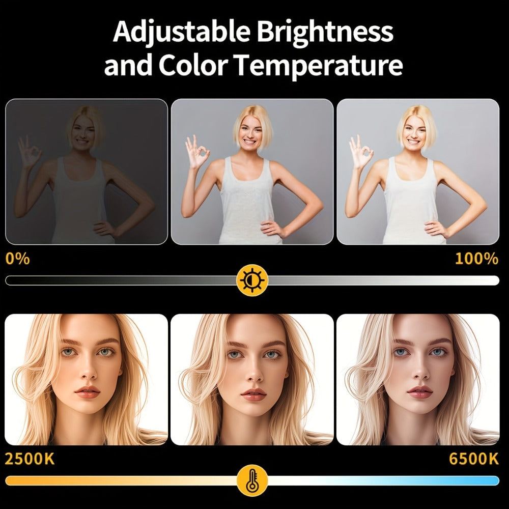 LED Fill Light Kit Studio Photography Lighting Set 10-Inch Square Dimmable 3 Color Modes for an Everyday Personal Care Routine
