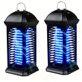 Cylindrical Plug-In Bug Zapper with Blue Grid Light in Black Single or Two-Piece Upgrade Options