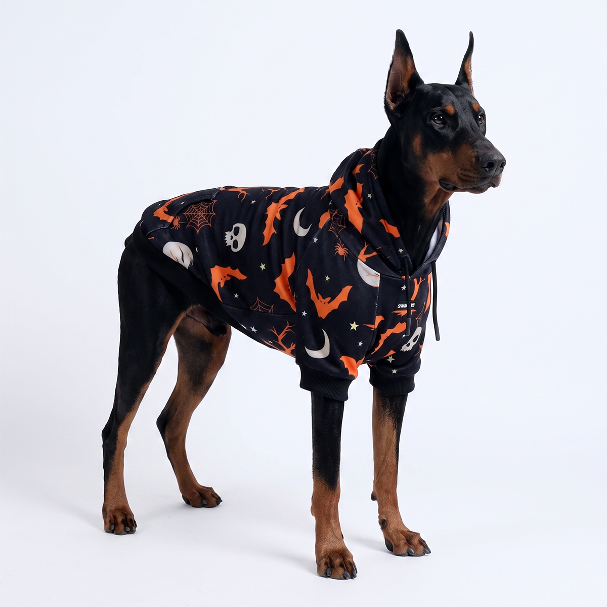 Halloween Dog Hoodie, Halloween Black Hoodie / 4XL