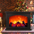 Simulated Charcoal Flame Fireplace Light, Battery & USB Powered Vintage Indoor Mood Light for Christmas Halloween Patio Decoration