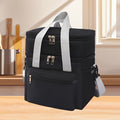 Insulated Lunch Bag Large Capacity Leakproof Waterproof with Shoulder Strap Double Pocket Portable Cooler Tote for Men Women Work School