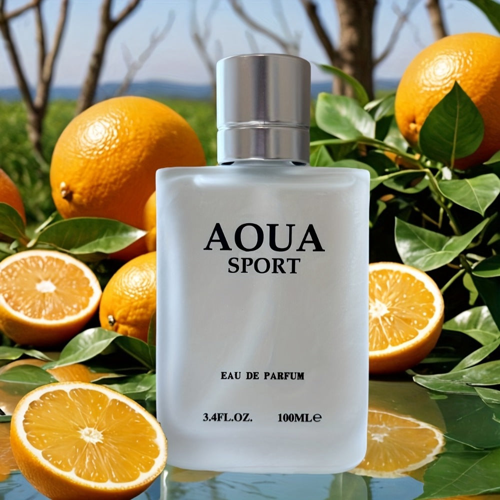 Perfume for Men AOUA 3-Pack with Three 3.4 oz Bottles and Citrus, Jasmine, Woody-Musk Profile