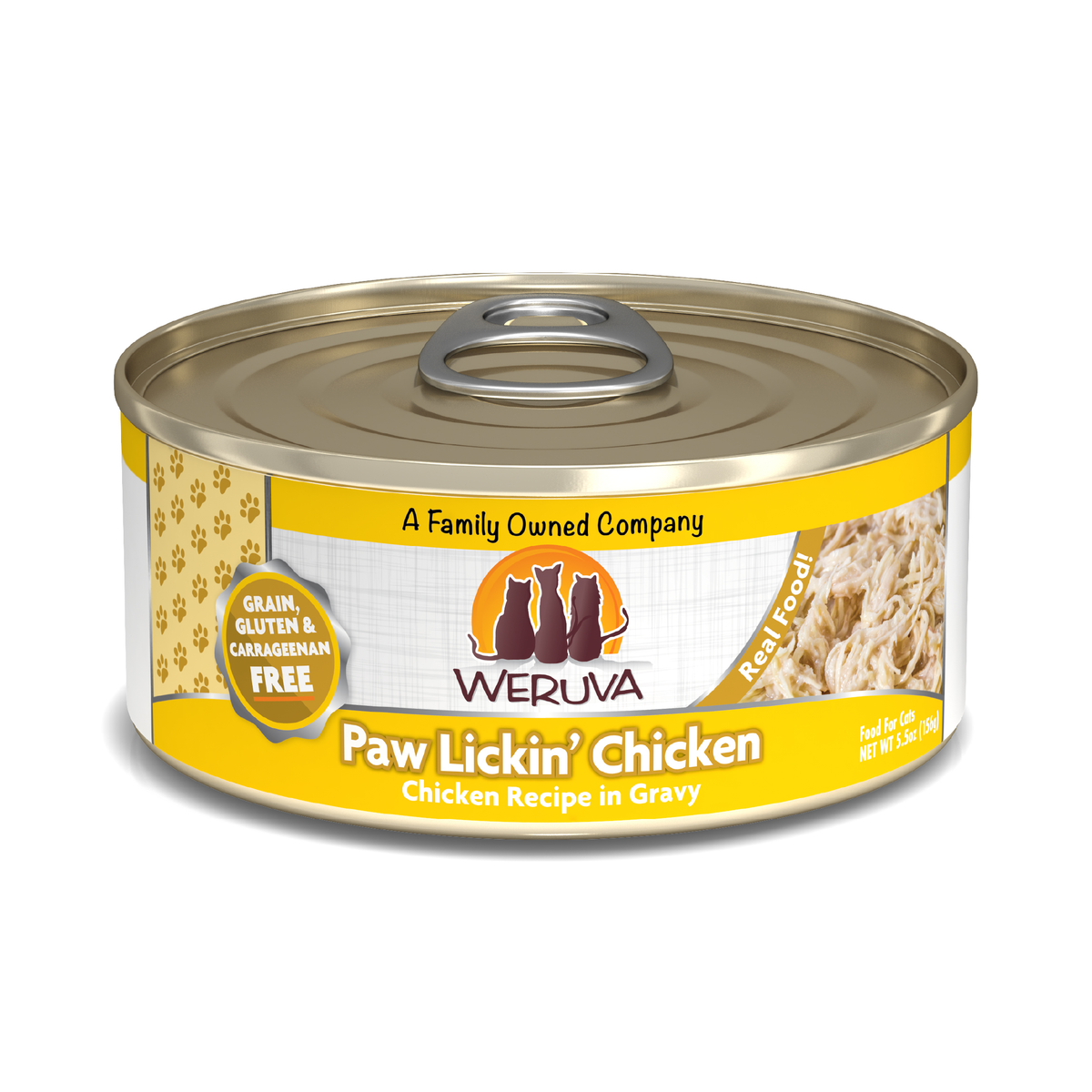 Shredded Chicken Wet Cat Food, 5.5oz Can / 24pk