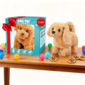 Plush Electric Puppy Toy That Walks & Barks, Interactive Electronic Pet with Plush & Gift Box, Parent-Child Companion