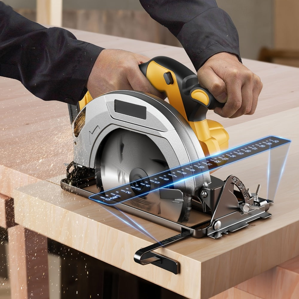 Brushless Cordless Circular Saw for Dewalt 20V MAX Battery – 7-1/4 Inch 0-50° Bevel Cut Electric Saw with Saw Blades Included