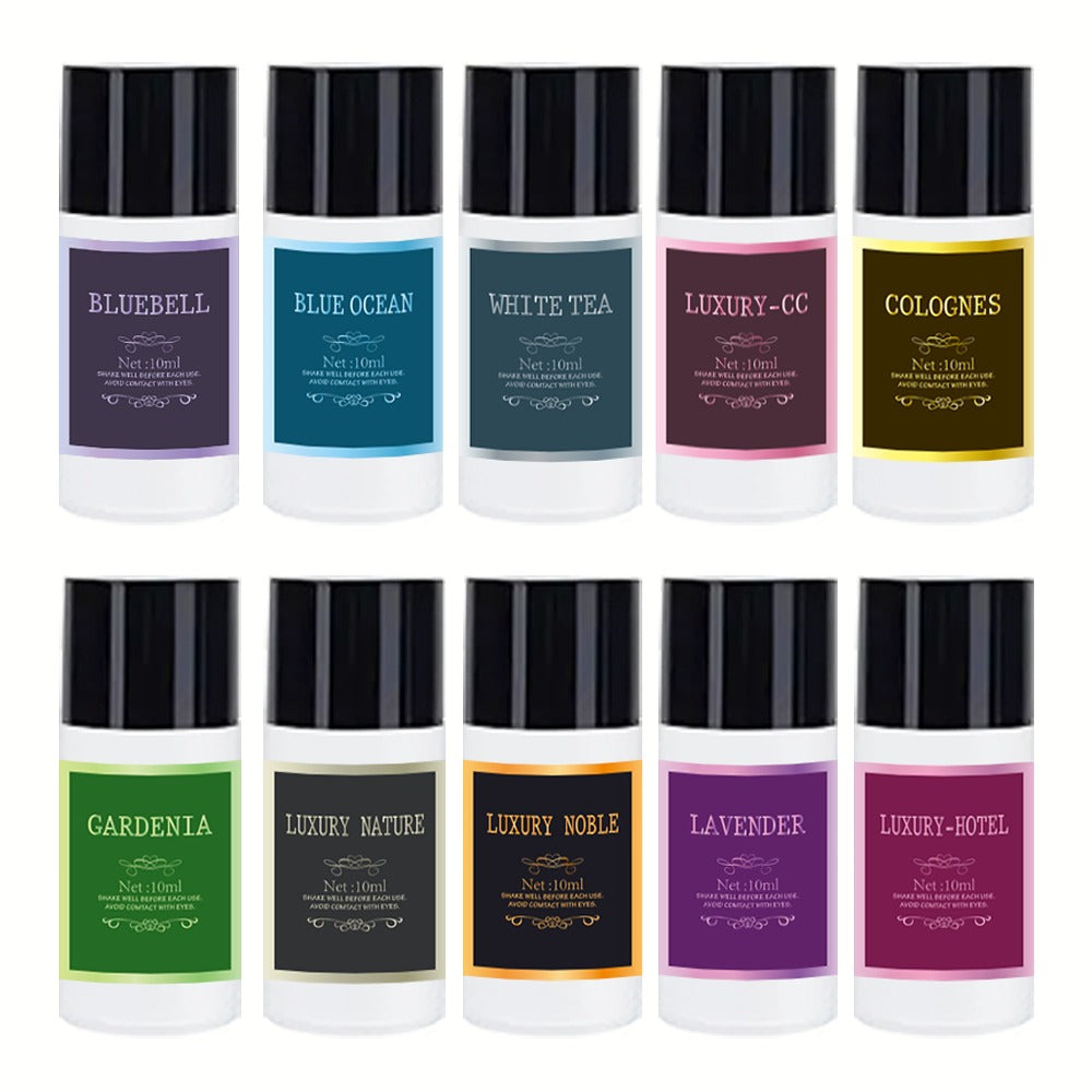 Car Essential Oils Set for Aromatherapy Diffuser – 3/6/10 Bottles 0.34oz Each, 7 Scents, Adjustable Vent Clip Air Freshener