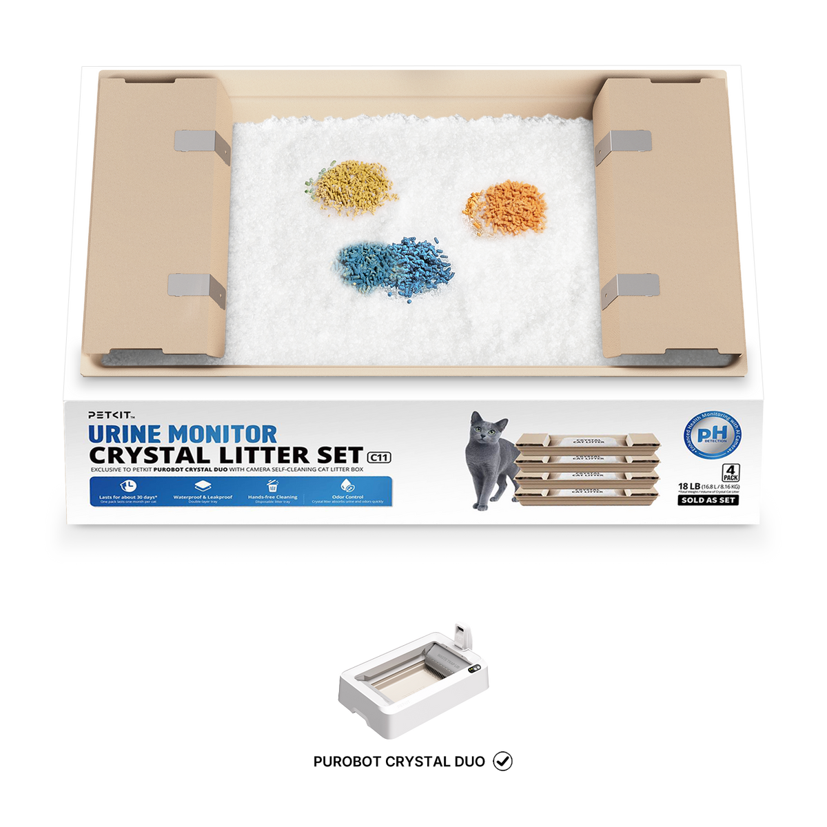 pH-Detecting Crystal Cat Litter, Default Title