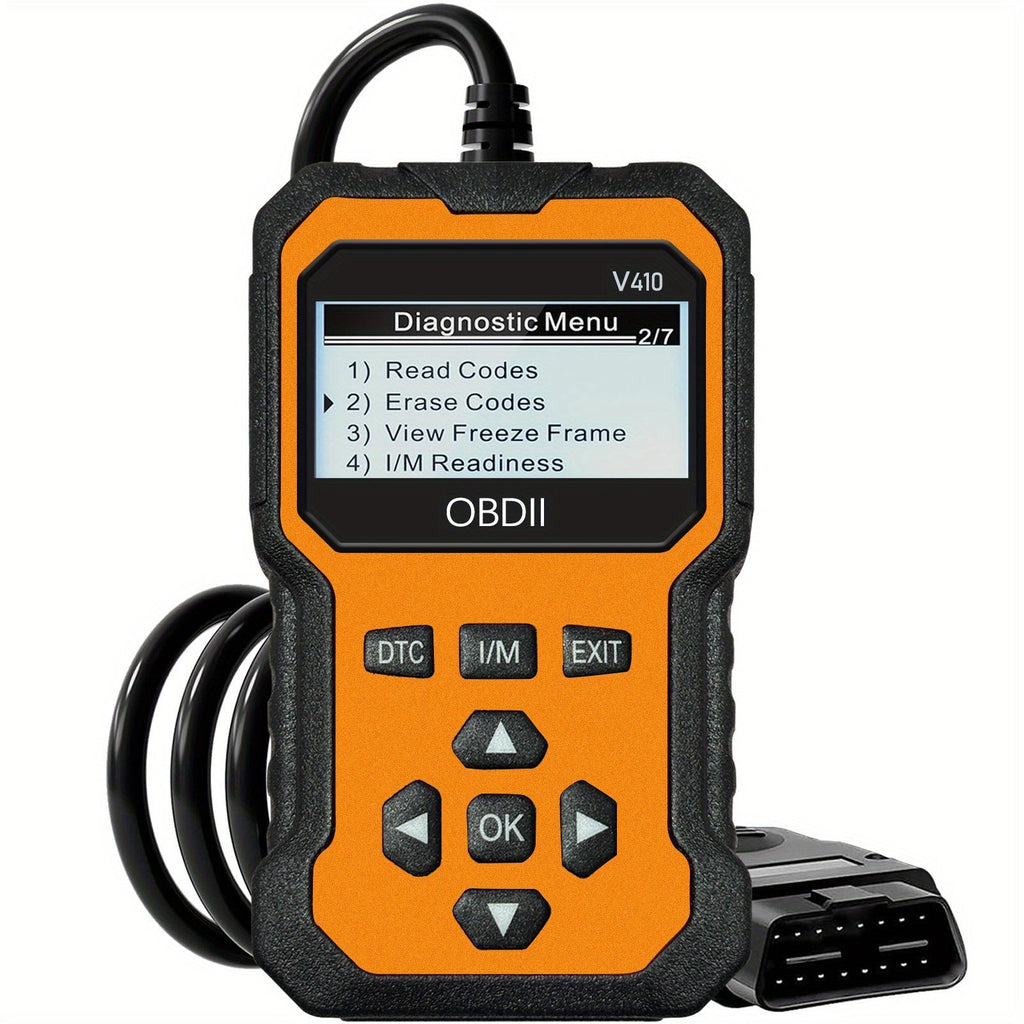 OBD2 Scanner Car Diagnostic Tool – CAN Protocol Code Reader with Freeze Frame, I/M Monitor, 9 Protocols & 6 Languages