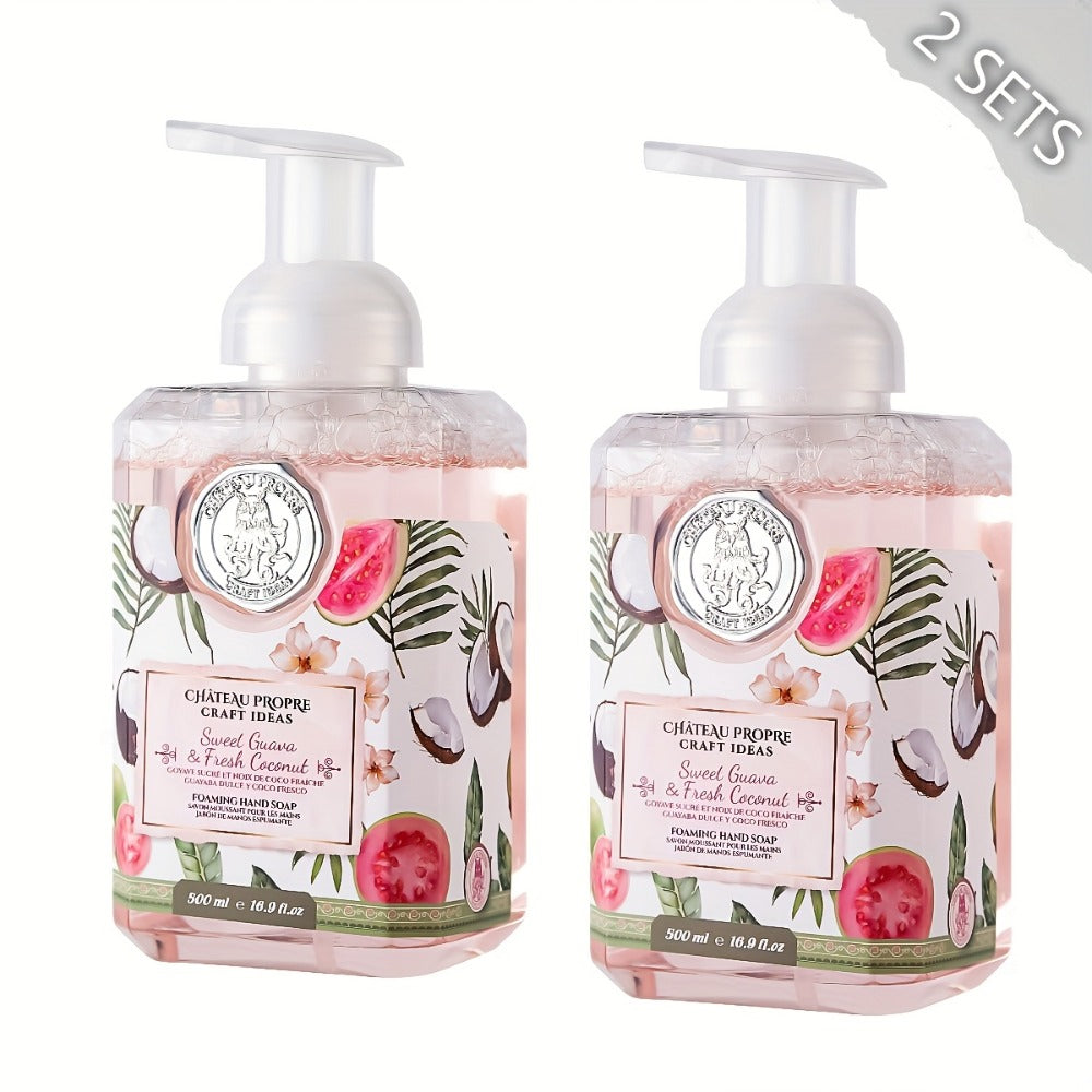 Moisturizing Foaming Hand Soap 500ml with Coconut Oil – Cruelty-Free Foam Soap for Bathroom & Kitchen | 8 Fresh Scents: Vanilla, Citrus