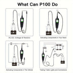 Circuit Tester Probe Kit Topdiag P100 AC DC Voltage Tester 12V 24V Car Diagnostic Tool for Entryways, Bedrooms and Living Spaces