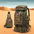 Tactical Backpack 2-Pack 21 Gallon 3-Day Assault Pack with Chest Pack Polyester Stripe for Hiking Camping Hunting Travel Work Sports Men