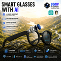 Smart Glasses 8MP Camera Eyewear with Translation, Object Recognition, Touch Control and Bluetooth Calls