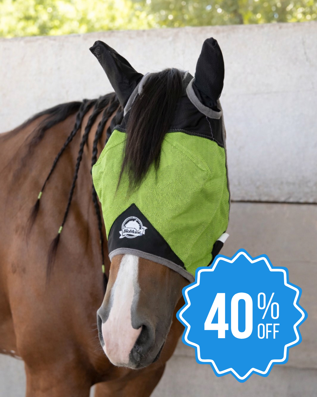 Quarter Horse Fly Mask Quarter Horse - Green (40% Off)