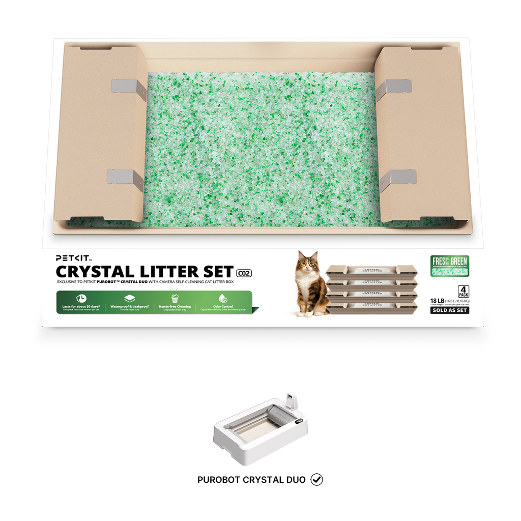 PETKIT Crystal Litter Set Fresh Green is compatible with Purobot Crystal Duo automatic litter box