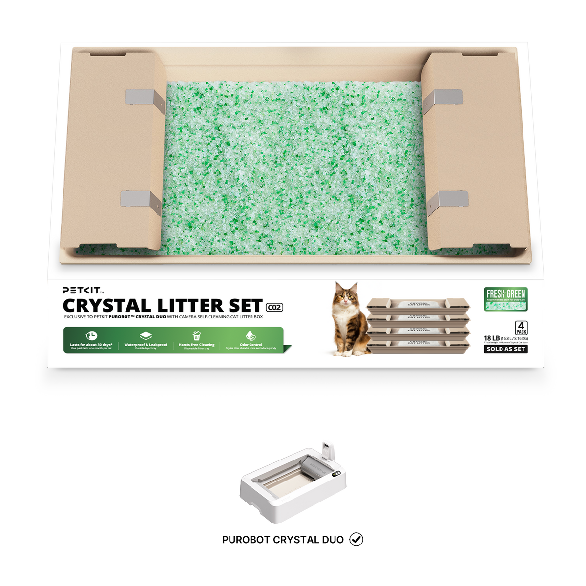 Fresh Scent Crystal Cat Litter, Default Title