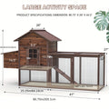 Chicken Coop, Wooden Outdoor Rabbit Duck Small Animal Poultry Cage for Garden, Patio and Yard Use