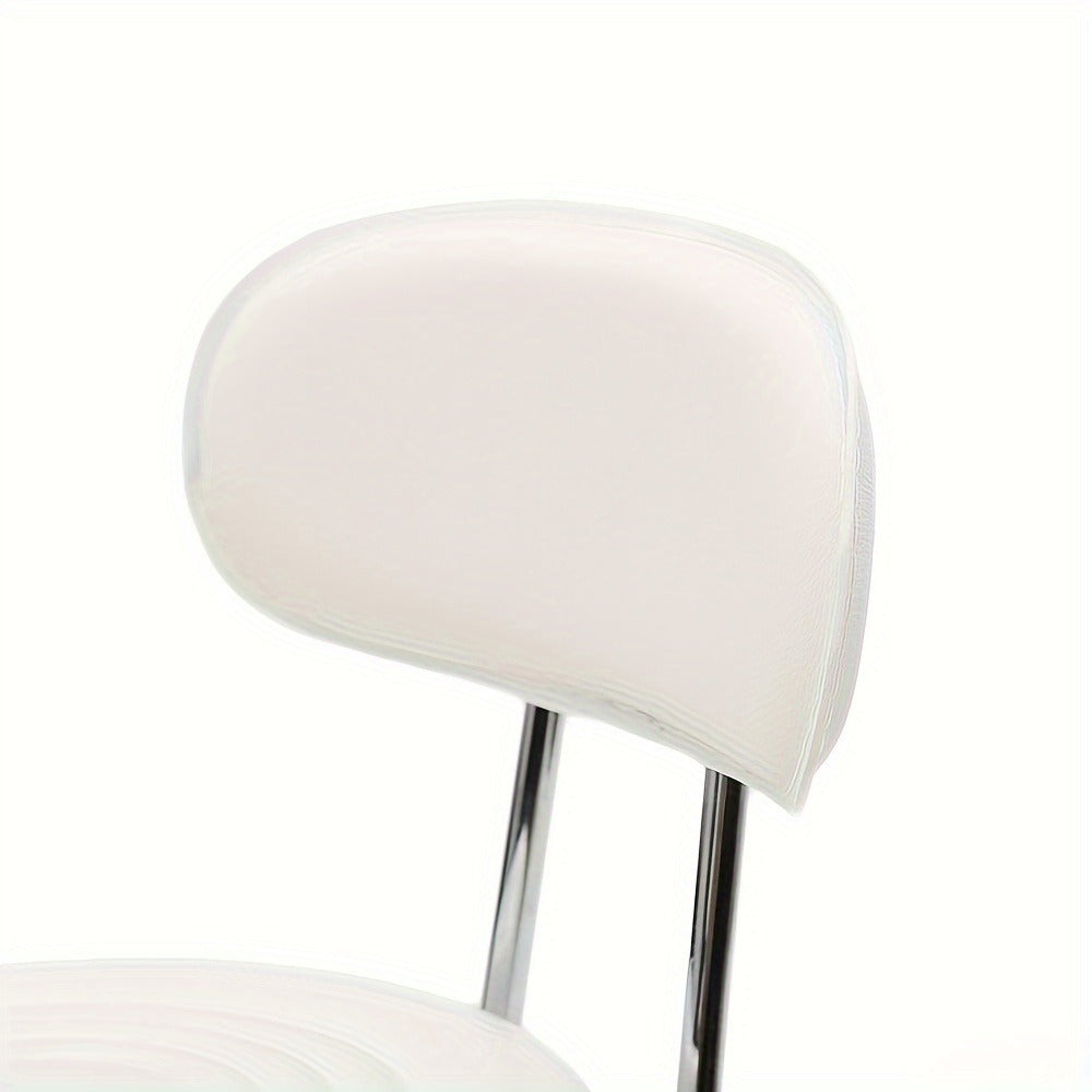 Adjustable Salon Stool with Back 360 Swivel PU Leather Cushioned Round Seat Chair for Salon Barber Spa Esthetician Home Office Vanity Makeup
