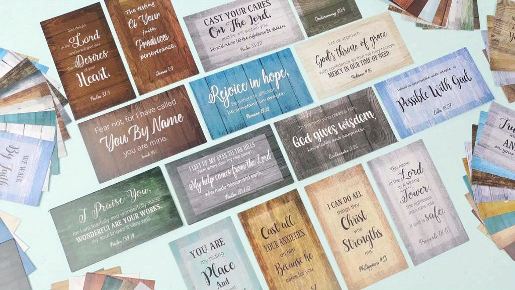 Bible Verse Cards 240 Pcs Bulk, Full Scripture Mini Prayer & Inspirational Quote Cards for Women Men Students