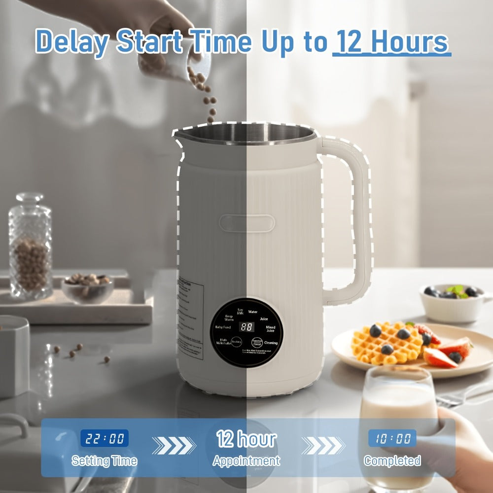 Nut Milk Maker Machine 27oz - Plant-Based Milk Blender One-Touch for Homemade Almond Oat Soy for Entryways, Bedrooms and Living Spaces