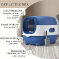 Covered Cat Litter Box with Scoop – Fully Enclosed Hooded Design, Spill-Proof & Odor-Reducing | Easy to Clean