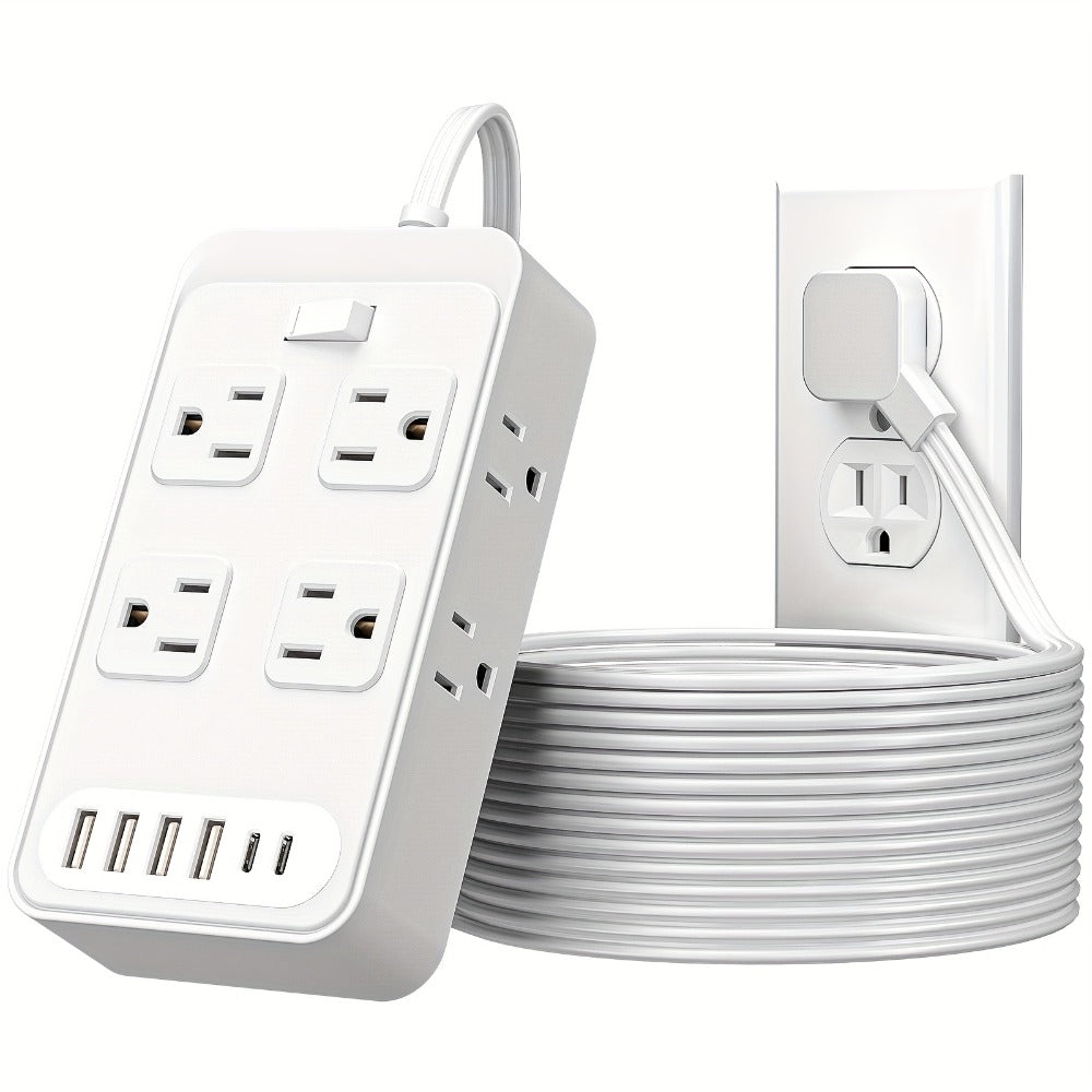 Power Strip Outlet Extender Surge Protector 8 AC Outlets 6 USB Charging Ports 4 USB-A 2 USB-C for an Everyday Personal Care Routine