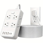 Power Strip Outlet Extender Surge Protector 8 AC Outlets 6 USB Charging Ports 4 USB-A 2 USB-C for an Everyday Personal Care Routine